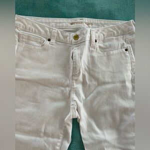 Michael Kors White Skinny Capri